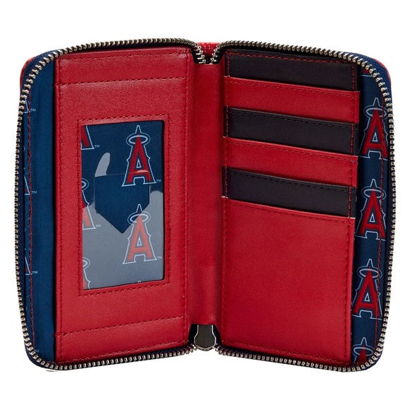 Loungefly Exclusive - MLB Los Angeles Angels Baseball Patch Wallet NWT - Picture 5 of 9